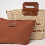 Panier Corneli - Nature et cuir camel