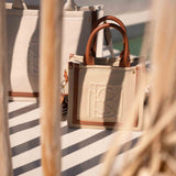 Mini cabas Harmini - Lin et Cognac