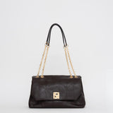Sac rabat surpiqué Séréniti - Marron chocolat