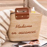 Panier Corneli - Nature et cuir camel