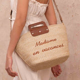 Panier Corneli - Nature et cuir camel