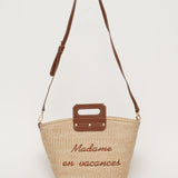 Panier Corneli - Nature et cuir camel