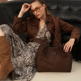 Tote Ooxi - Chocolat Suede