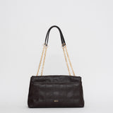 Sac rabat surpiqué Séréniti - Marron chocolat