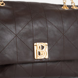 Sac rabat surpiqué Séréniti - Marron chocolat