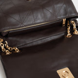 Sac rabat surpiqué Séréniti - Marron chocolat
