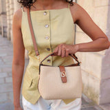 Mini sac seau Sigilli (SAN) - Beige et Tan