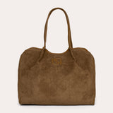 Ooxi Tote Bag - Sage Ochre Suede