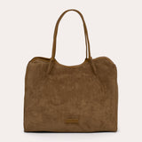 Ooxi Tote Bag - Sage Ochre Suede