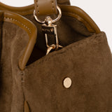 Ooxi Tote Bag - Sage Ochre Suede