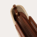 Corneli Basket - Natural and Camel Leather