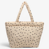 Sac cabas matelassé Polka Dots - Écru