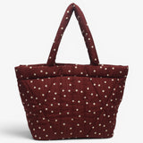 Sac cabas matelassé Polka Dots - Chocolat