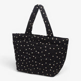 Sac cabas matelassé Polka Dots - Noir