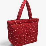 Sac cabas matelassé Polka Dots - Rouge