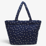 Sac cabas matelassé Polka Dots - Bleu