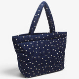 Sac cabas matelassé Polka Dots - Bleu