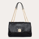 Quilted flap bag Séréniti - Black