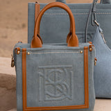 Mini cabas Harmini - Jean et Cognac