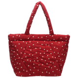 Sac cabas matelassé Polka Dots - Rouge
