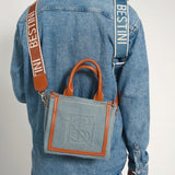 Mini cabas Harmini - Jean et Cognac