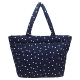 Sac cabas matelassé Polka Dots - Bleu