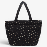 Sac cabas matelassé Polka Dots - Noir