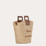 Corneli Basket - Natural and Camel Leather
