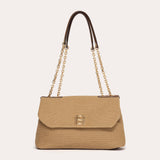 Serenity Flap Bag (SAN) - Beige and Tan
