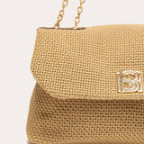 Serenity Flap Bag (SAN) - Beige and Tan