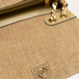 Serenity Flap Bag (SAN) - Beige and Tan