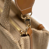 Harmoni Tote Bag - Beige and Tan Linen
