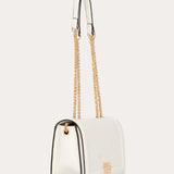 Jovi Flap Bag with Chains - Off-white