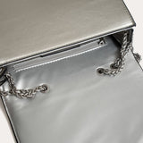 Jovi flap bag with chains - Hematite Silver