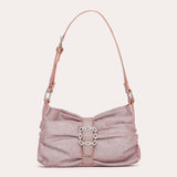Folded Rhinestone - Blush Pink