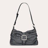 Folded Rhinestone - Black