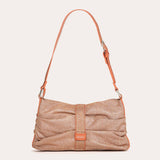 Pleated Rhinestone - Orange