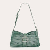 Folded Rhinestone - Emerald Green