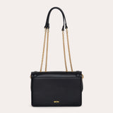 Jovi Flap Bag with Chains - Black