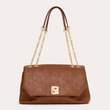 Serenity Quilted Flap Bag - Tan