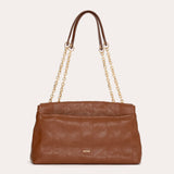 Serenity Quilted Flap Bag - Tan