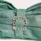 Folded Rhinestone - Emerald Green