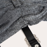 Folded Rhinestone - Black