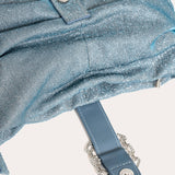 Folded Rhinestone - Ocean Blue