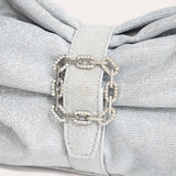 Folded Rhinestone - Silver White