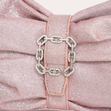 Folded Rhinestone - Blush Pink