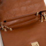 Serenity Quilted Flap Bag - Tan