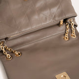 Serenity Topstitched Flap Bag - Ash Taupe