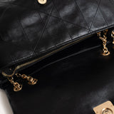 Quilted flap bag Séréniti - Black