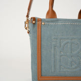 Mini cabas Harmini - Jean et Cognac